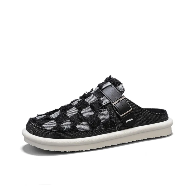 King Jinmai Stitching Slip Resistant Closed Toe Slippers Men's-9
