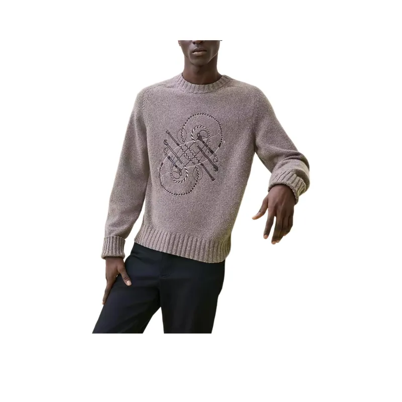 HERMES Cashmere Sweater Men's Basalt-0