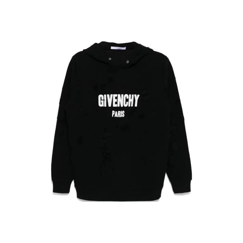 Givenchy Logo print Distressed Hoodies-0