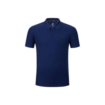 XTEP Comprehensive Training Short Sleeved Polo Shirt Men's Dark Blue