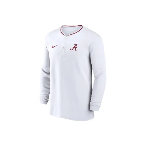 Nike Alabama Crimson Tide Sideline Coach Men's Nike Dri FIT College 1/2 Zip Long Sleeve Top
