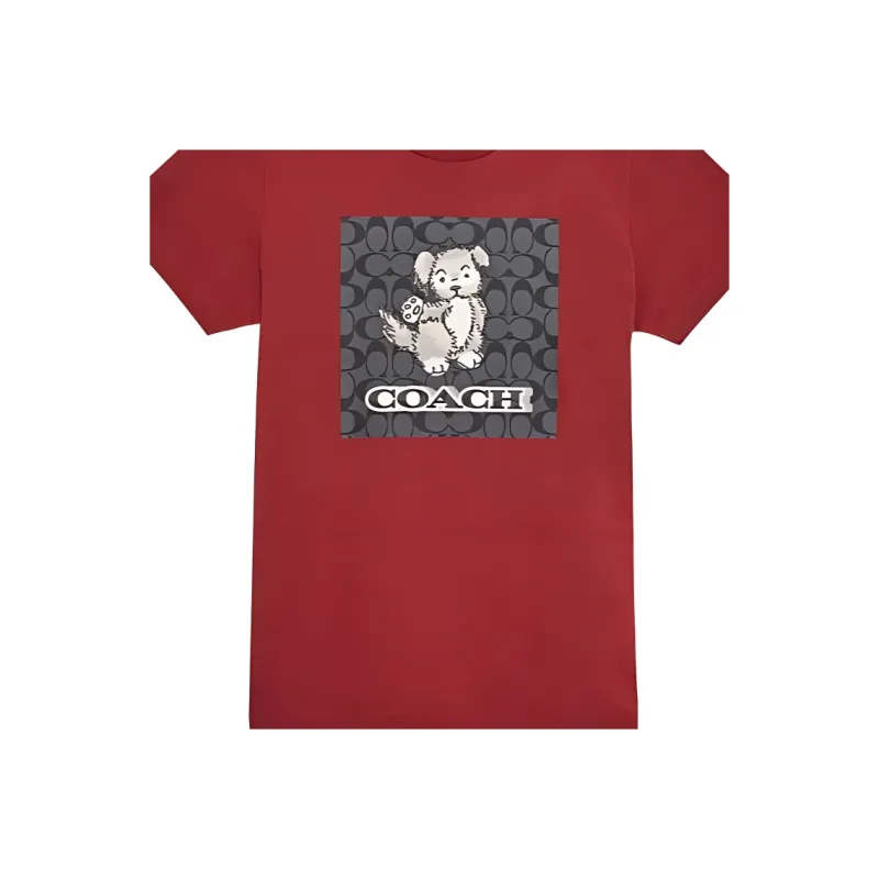 COACH Regular T Shirt Women's Red-4