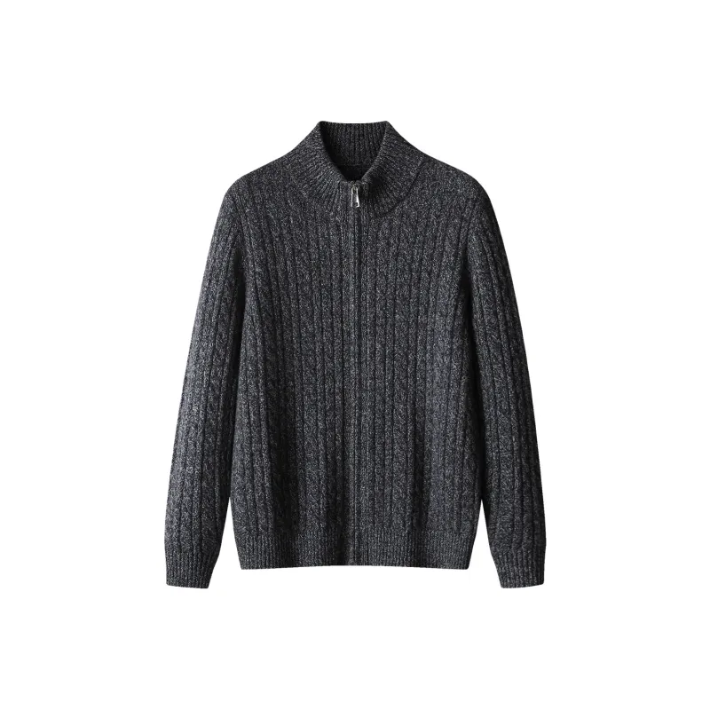 H YXIANG Sweater Men's Dark Gray-0