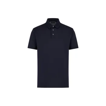 EMPORIO ARMANI 3D effect Embossed Jacquard Jersey Polo Shirt