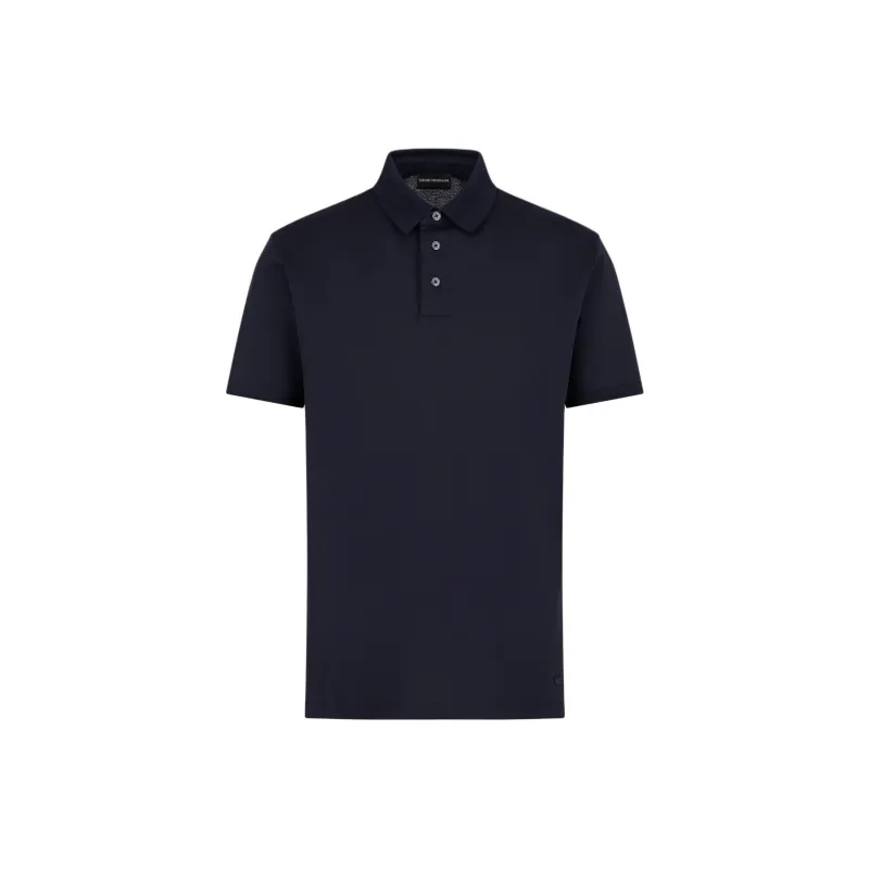 EMPORIO ARMANI 3D effect Embossed Jacquard Jersey Polo Shirt-0