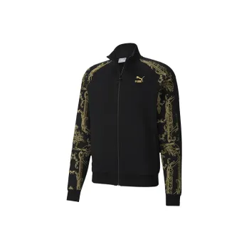 PUMA Luxe Aop Jackets Men Black Gold