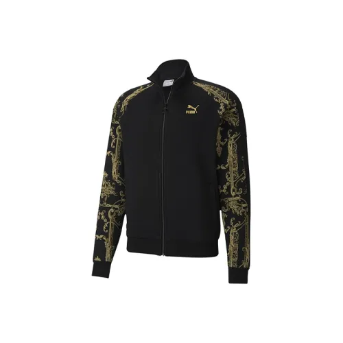 PUMA Luxe Aop Jackets Men Black Gold