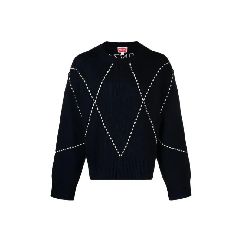 KENZO Sashiko Stitch Crew neck Jumper-0
