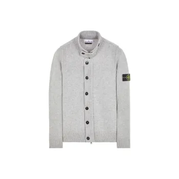 STONE ISLAND High Neck Knitted Cardigan