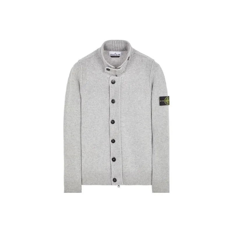 STONE ISLAND High Neck Knitted Cardigan-0