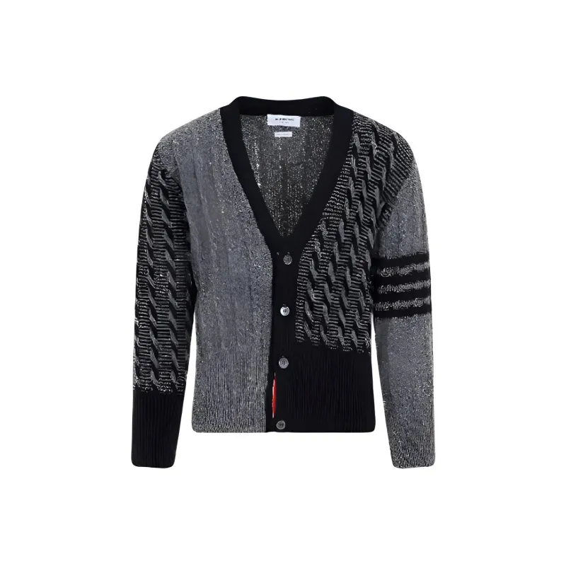 THOM BROWNE 4 Bar Stripe Detailed Cardigan-1