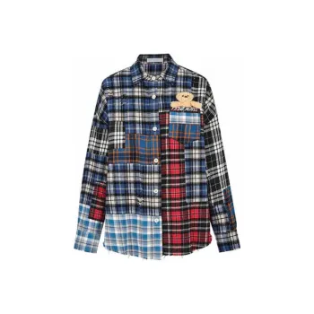 13 DEMARZO Shirt Unisex Red And Blue Plaid