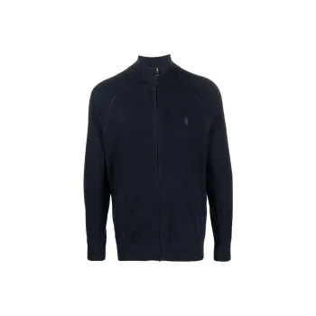 Polo Ralph Lauren Embroidered logo Textured Zip up Jumper