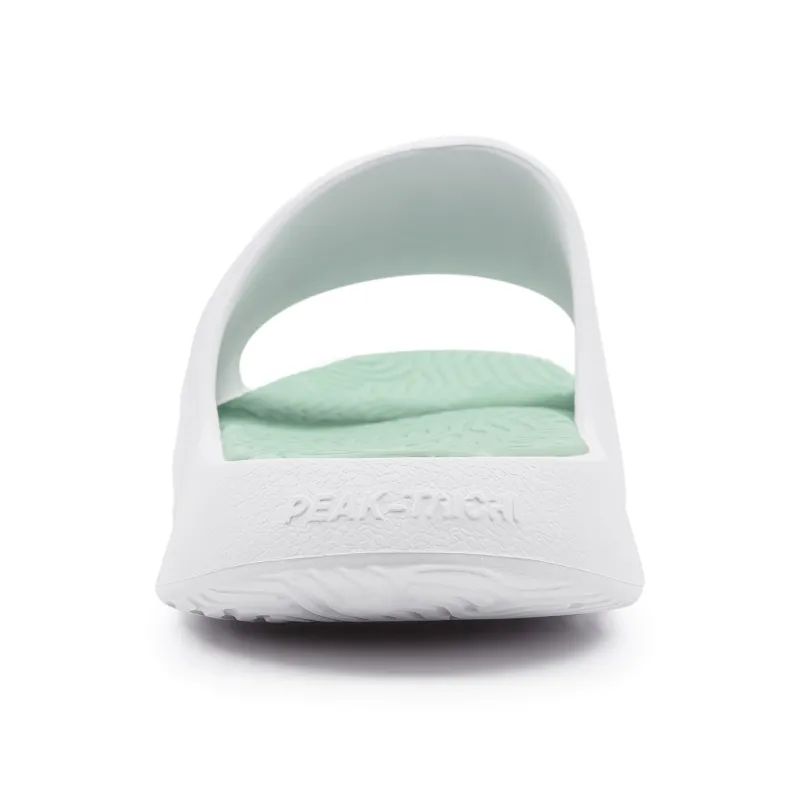 PEAK Tai Ji1.0 Quiet Slip Resistant Cushioning Slide Slippers Men's Tea White-3