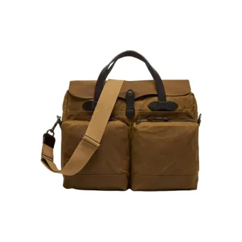 Filson Cotton Briefcase Men's Dark Brown