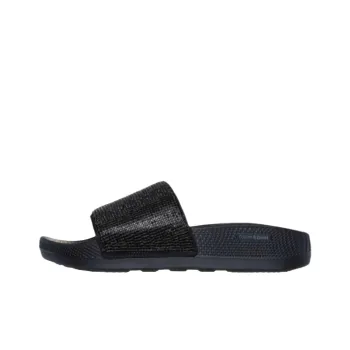 Skechers Rhinestone Quick Dry Slide Slippers Women's Black