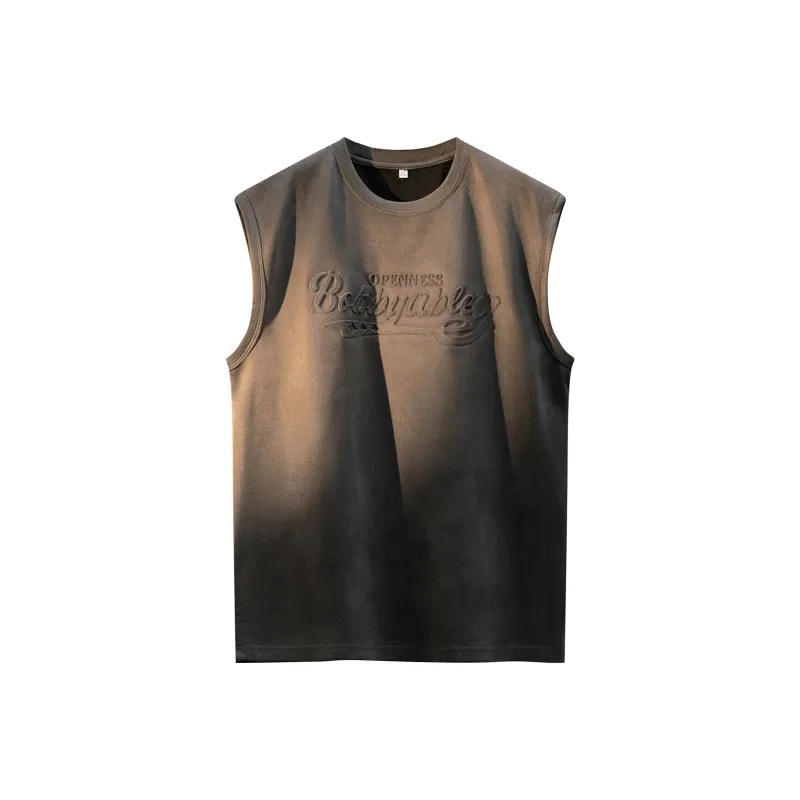 BOBBY ABLEY Versatile Loose Fit Straight Fit Letter Moisture Wicking Sleeveless Tank Top Unisex-31
