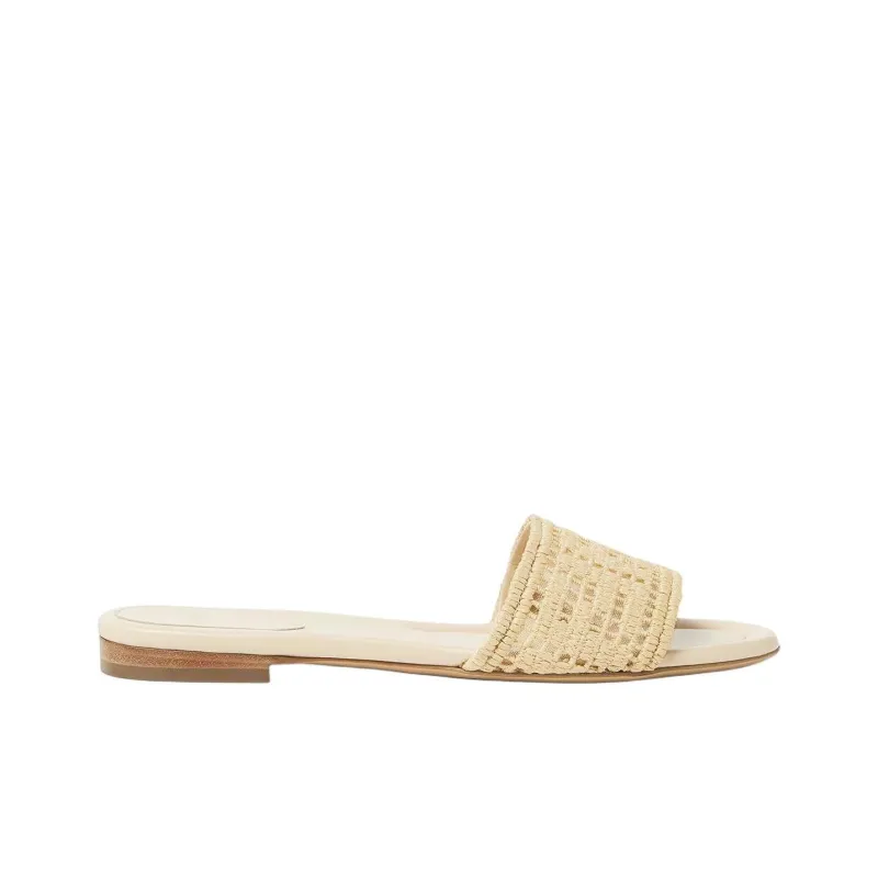 FENDI Sunshine Slide Slippers Women's Beige-1