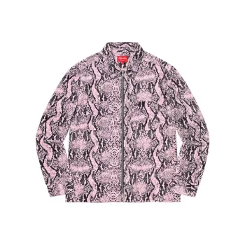 Supreme Snakeskin Corduroy Zip Up Shirt