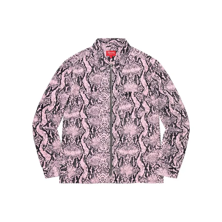 Supreme Snakeskin Corduroy Zip Up Shirt-1