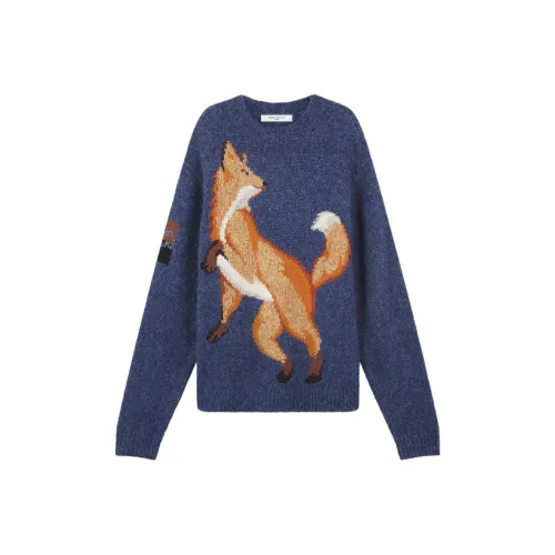 Maison Kitsune Sweater Men's Denim Blue