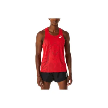 Asics Solid Color Mesh Breathable Quick Dry Waterproof Men's Red