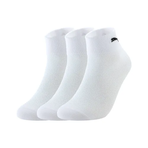 PUMA QUARTER Ankle Socks Unisex 3 Pack White