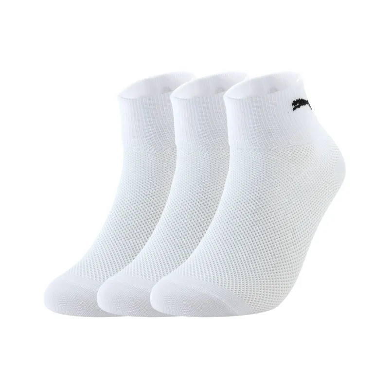 PUMA QUARTER Ankle Socks Unisex 3 Pack White-0
