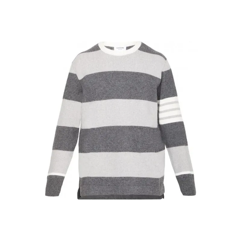 THOM BROWNE Striped Crewneck Jumper-0