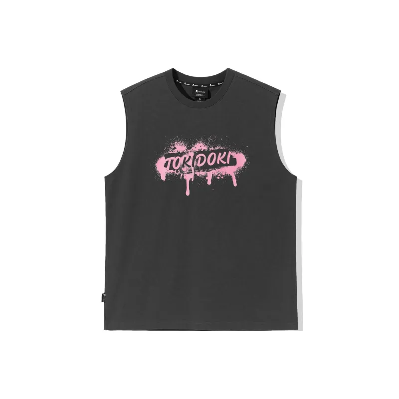 Tokidoki Love Crossbones Series Tank Tops Men Dark Gray-0