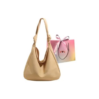Yalu Fabric Shoulder Bag, Shoulder Bag, Basket Bag Regular Women's Black/Blue/Light Pink/Yellow