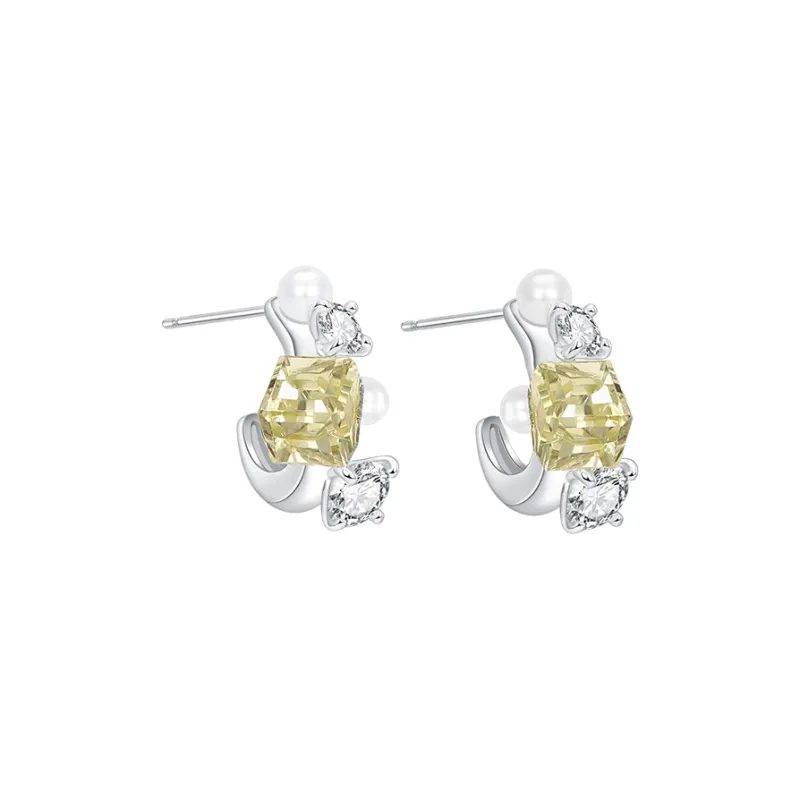 Lady Go 925 Sterling Silver Needle Earrings Women's-5