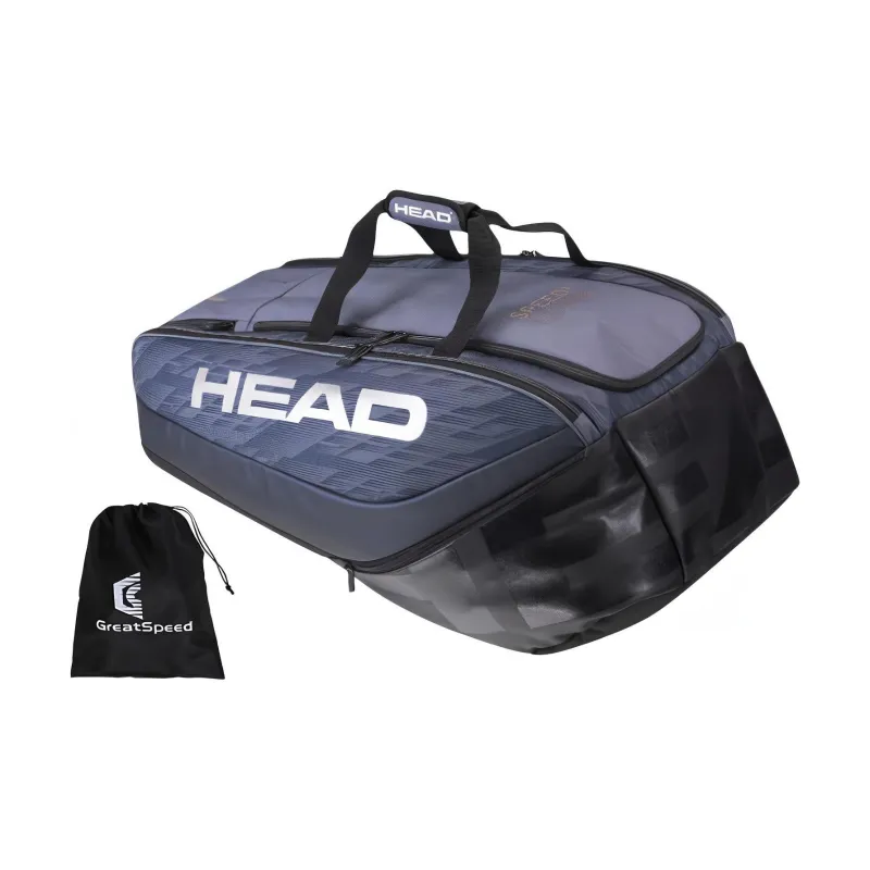 HEAD Polyester With PU Double Shoulder Tennis Racket Bag Large Size Unisex-14