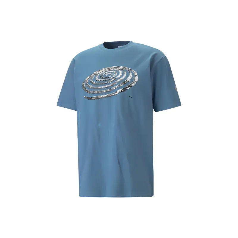 PUMA X P.A.M. Co branded Version T Shirts Unisex Blue-1