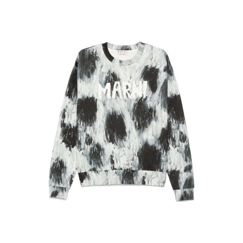 MARNI Placed Scribble Logo Sweatshirt-0