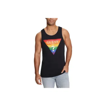 GUESS Eco Pride Logo Tank Tank Tops Men's Black