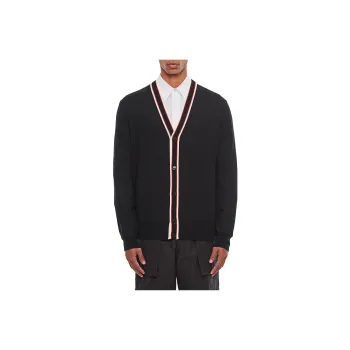 Alexander McQueen Striped V Neck Cardigan