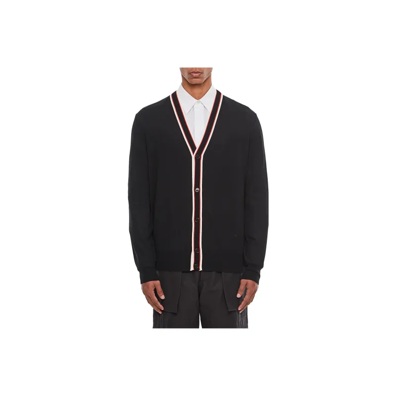 Alexander McQueen Striped V Neck Cardigan-0