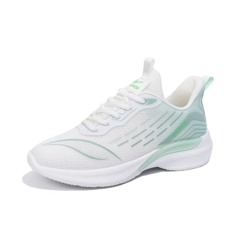 WARRIOR Running Shoes Women's Low Top White/Light Green-1