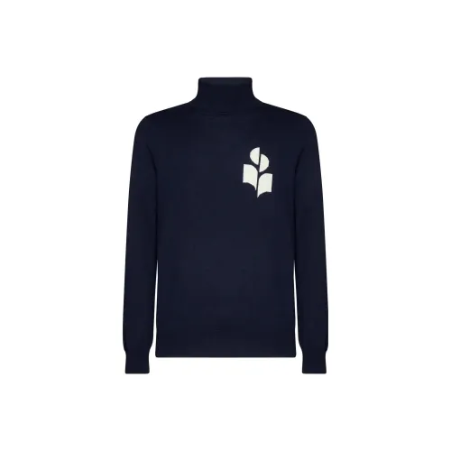 ISABEL MARANT Logo Intarsia-Knit High-Neck Jumper