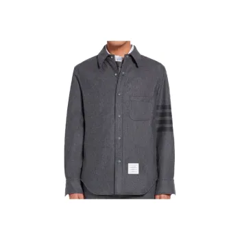 THOM BROWNE Logo patch Shirt Jacket