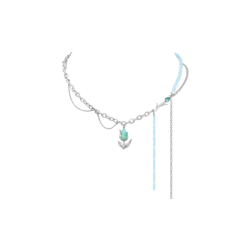 ZEGL Copper White Gold Plated Necklaces Women's-0