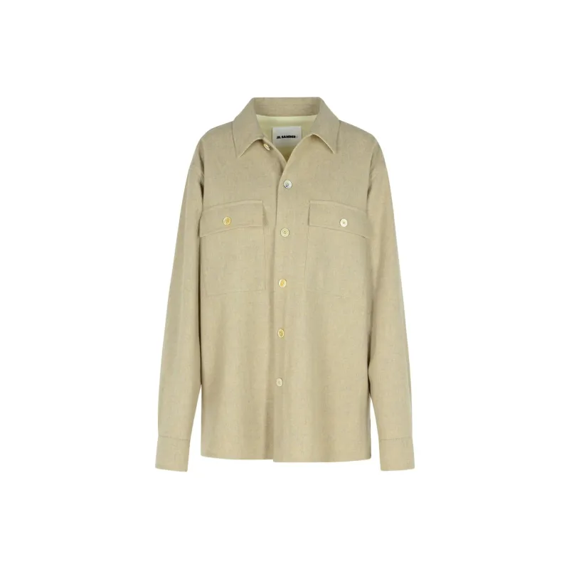 JIL SANDER Buttoned Flannel Shirt-0