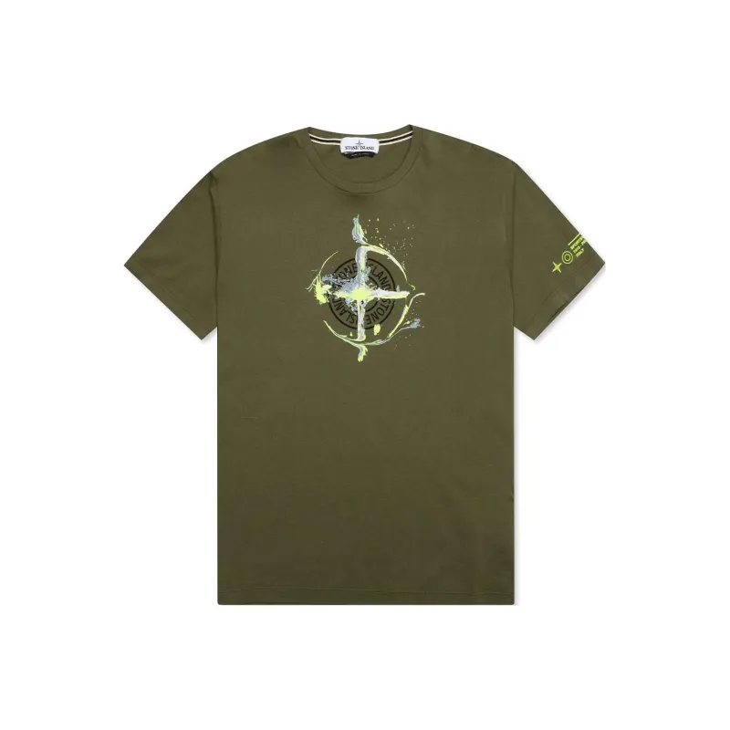 STONE ISLAND T Shirt Men's Olive Green-0