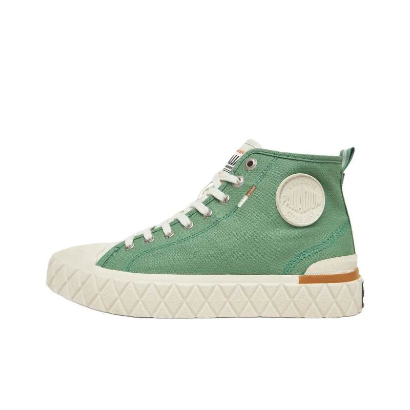 Palladium Anti Slip Wear Resistant High Top Canvas Shoes Unisex Green-0