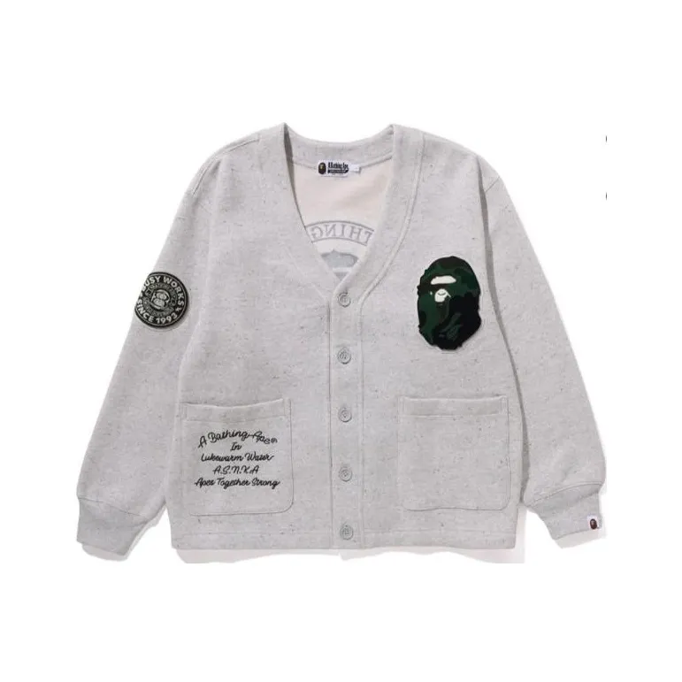 Bape College Badges Sweat Cardigan-0
