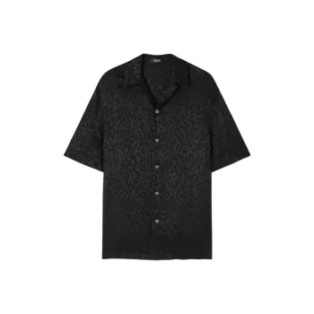 VERSACE Leopard-jacquard Shirt