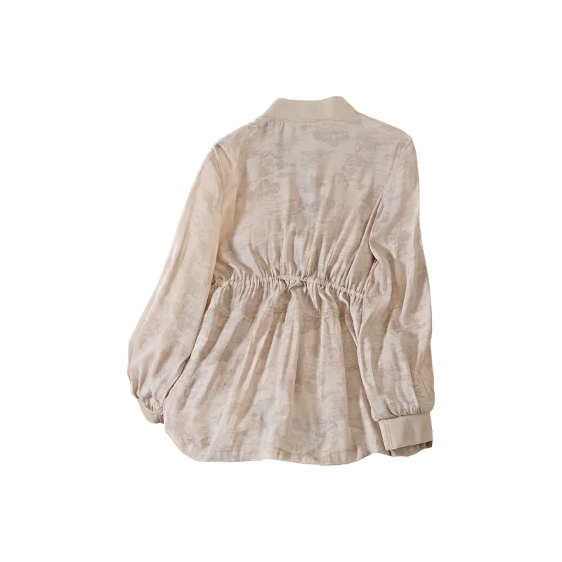 Cypress House Cropped Coat Women's Pink Khaki-1