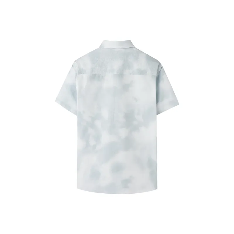 HLA Shirt Men's Blue Gray Pattern 75-1