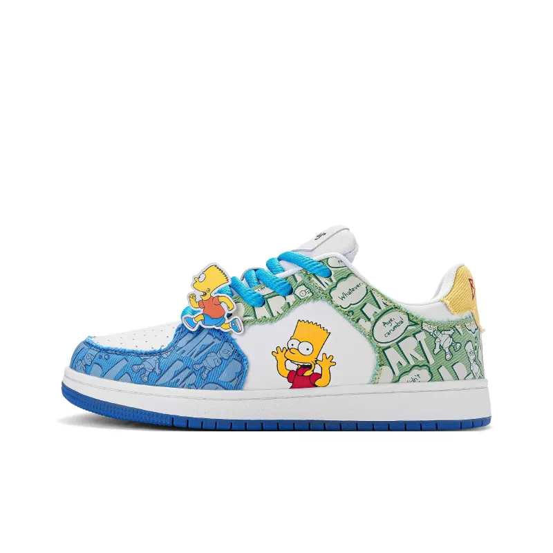 The Simpsons Coverage Cushioning Abrasion Resistant Lightweight Height Increasing Low Top Skateboard Shoes Unisex-1